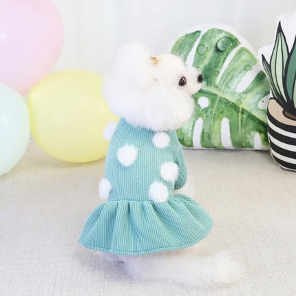 Pet Dog Skirt Pomeranian Bichon Wool Skirt Dog Warm Skirt, Size: L(Green)-garmade.com