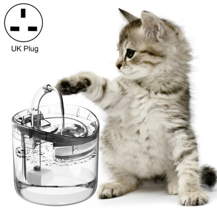 Pet Automatic Circulating Silent And Does Not Leak Electricity Water Dispenser, Specification: UK Plug, Style:Transparent Color-garmade.com