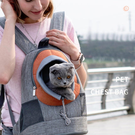 LDLC Chest Messenger Bag Pet Can Be Exposed Portable Breathable Backpack, Size:M(Green)-garmade.com