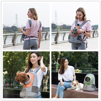 LDLC Chest Messenger Bag Pet Can Be Exposed Portable Breathable Backpack, Size:L(Green)-garmade.com