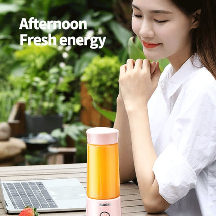 MEILING ML-88 Portable Electric USB Rechargeable Juicer Vegetable Fruit Squeezers Juicer(Pink)-garmade.com