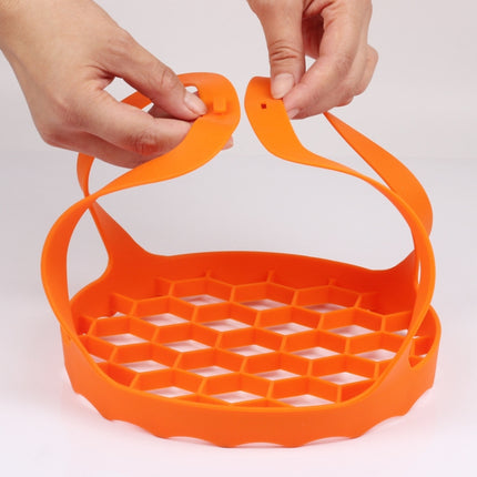 2 PCS Silicone Steamer Egg Cooker Silicone Steamer Basket, Size:8 Inches(Orange)-garmade.com