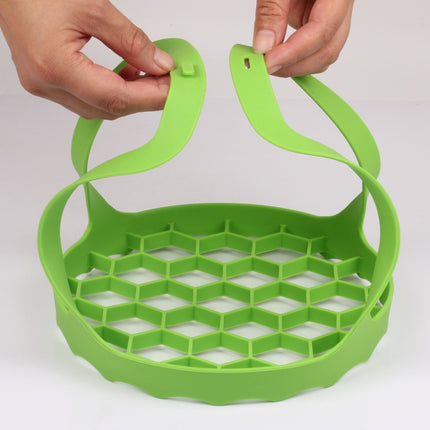 2 PCS Silicone Steamer Egg Cooker Silicone Steamer Basket, Size:8 Inches(Green)-garmade.com