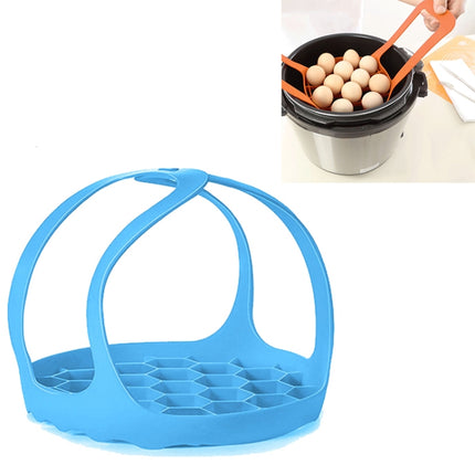 2 PCS Silicone Steamer Egg Cooker Silicone Steamer Basket, Size:8 Inches(Sky Blue)-garmade.com