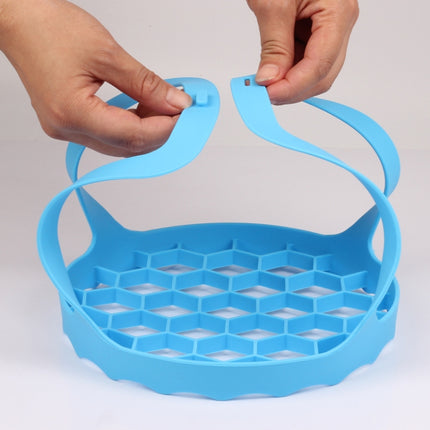 2 PCS Silicone Steamer Egg Cooker Silicone Steamer Basket, Size:8 Inches(Sky Blue)-garmade.com