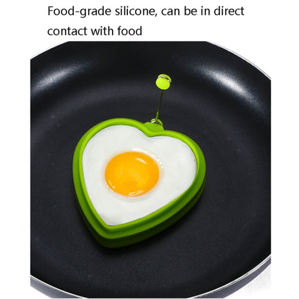 10 PCS Food Grade Silicone Heart-Shaped Omelette Pancake Mold Poached Egg Mold(Heart-shaped Blue)-garmade.com