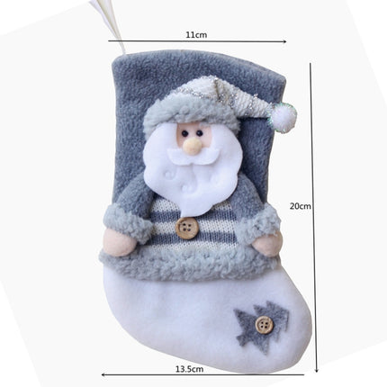 3 PCS Christmas Decorations Thick Flannel Christmas Socks Gift Bag, Specification: Elderly-garmade.com