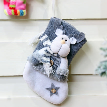 3 PCS Christmas Decorations Thick Flannel Christmas Socks Gift Bag, Specification: Elk-garmade.com