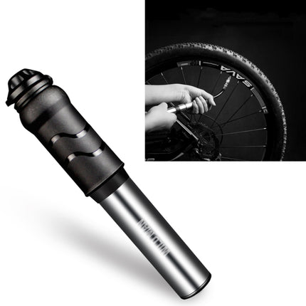 WILD MAN High Pressure Mountain Road Bike Portable Bicycle Pump Us And French Mouth Universal Mini Basketball Pump(Bright Silver)-garmade.com