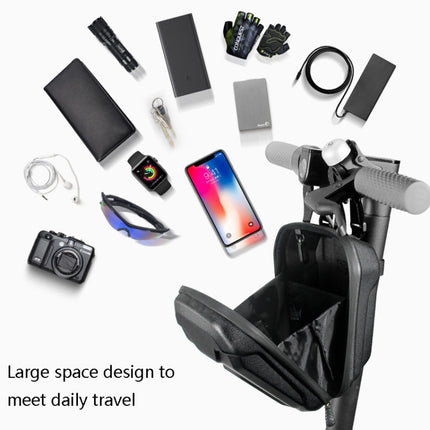 Wild Man Ts9 For Scooter / Bicycle Universal Waterproof Pu + Eva Hard Shell Front Bag with Reflective Warning, Capacity: 2.5l-garmade.com