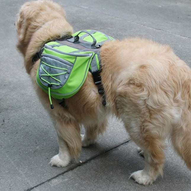 Self-Portable Backpack For Dogs Out Of The Backpack Breathable Mesh Pet Bag, Specification: L(Green)-garmade.com