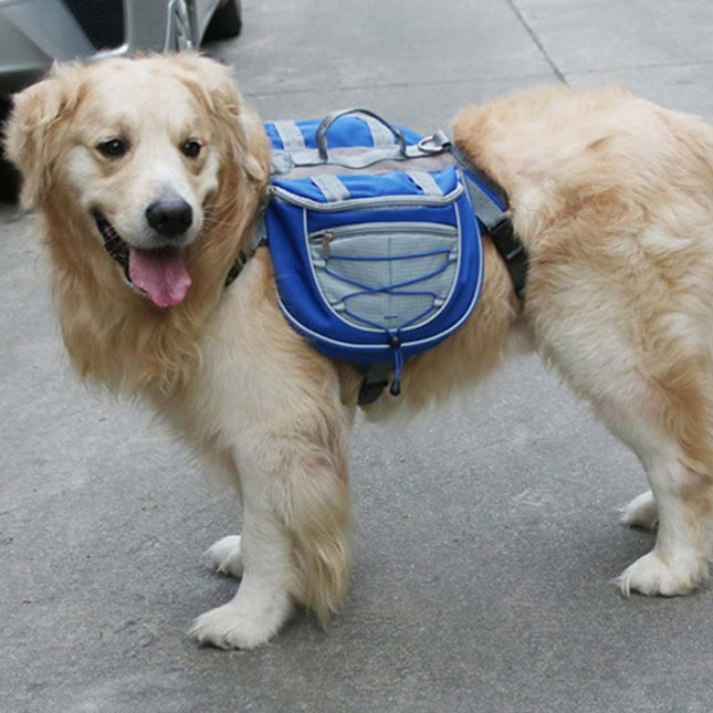 Self-Portable Backpack For Dogs Out Of The Backpack Breathable Mesh Pet Bag, Specification: L(Blue)-garmade.com