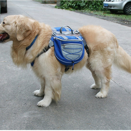 Self-Portable Backpack For Dogs Out Of The Backpack Breathable Mesh Pet Bag, Specification: L(Blue)-garmade.com