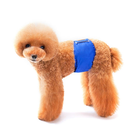 2 PCS Solid Color Physiology Pants For Pet Male Dogs Polite And Anti-Harassment Puppy Safety Pants, Size: S(Blue)-garmade.com