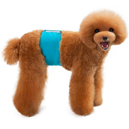 2 PCS Solid Color Physiology Pants For Pet Male Dogs Polite And Anti-Harassment Puppy Safety Pants, Size: XL(Cyan)-garmade.com