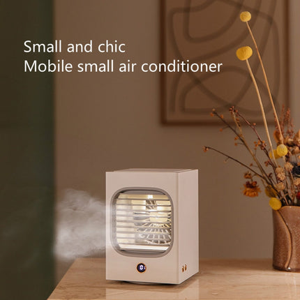 Small Home Desktop Air Conditioner Chiller Cooling Fan(Black)-garmade.com