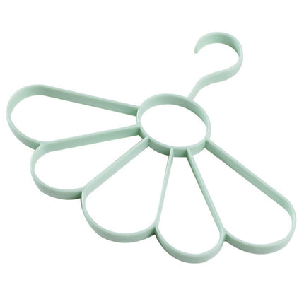 2PCS Plain Wind Petal Scarf Hanger Multifunctional Fan Hanger Belt Drying Rack(Green)-garmade.com