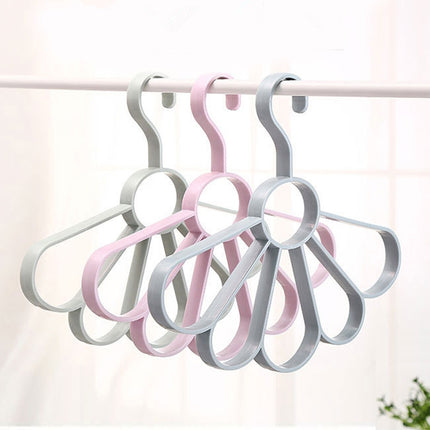 2PCS Plain Wind Petal Scarf Hanger Multifunctional Fan Hanger Belt Drying Rack(Green)-garmade.com