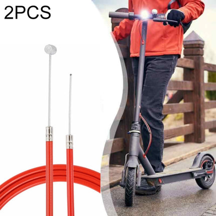 2 PCS For Xiaomi Mijia M365 Electric Scooter Rear Disc Brake Cable Brake Pipeline(Red)-garmade.com