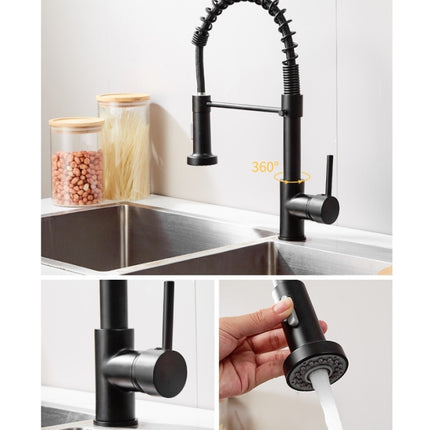 Kitchen Faucet Hot & Cold Water Tank Valve Sink Faucet, Specification: Black Model-garmade.com