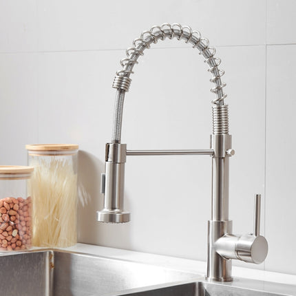 Kitchen Faucet Hot & Cold Water Tank Valve Sink Faucet, Specification: Brushed Model-garmade.com