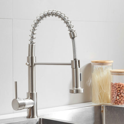 Kitchen Faucet Hot & Cold Water Tank Valve Sink Faucet, Specification: Brushed Model-garmade.com