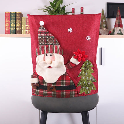 Christmas Decoration Linen Chair Cover(The Elderly)-garmade.com