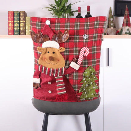 Christmas Decoration Linen Chair Cover(Elk)-garmade.com