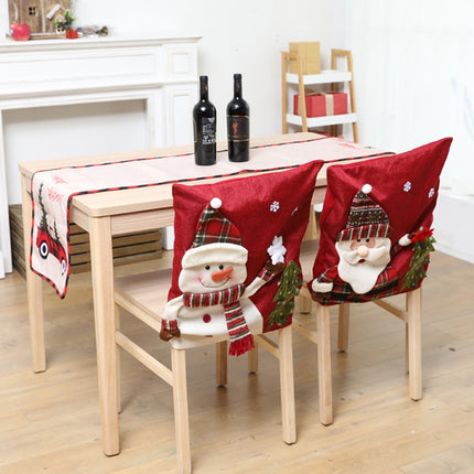 Christmas Decoration Linen Chair Cover(Snowman)-garmade.com