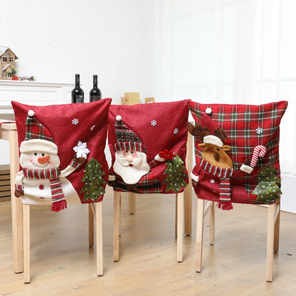 Christmas Decoration Linen Chair Cover(The Elderly)-garmade.com