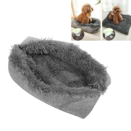 Kennel Dog Mat Dual-Use Winter Warm Cat Litter, Size:50x60cm(Dark Gray)-garmade.com