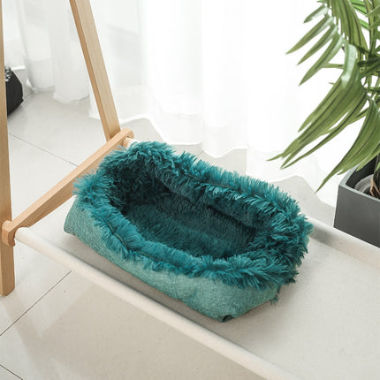 Kennel Dog Mat Dual-Use Winter Warm Cat Litter, Size:50x60cm(Cyan Blue)-garmade.com