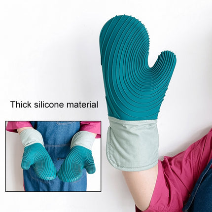Thickened Silicone Gloves Household Microwave Oven Anti-Scald Insulation Glove(Pink)-garmade.com