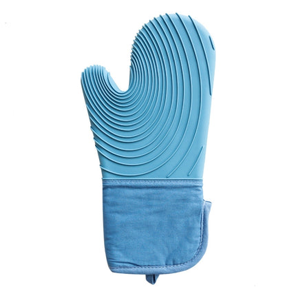 Thickened Silicone Gloves Household Microwave Oven Anti-Scald Insulation Glove(Light blue)-garmade.com