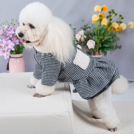 Doll Collar Plus Velvet Warm Pet Cat And Dog Woolen Cloth Princess Dress Without Leash, Size: S(Black)-garmade.com