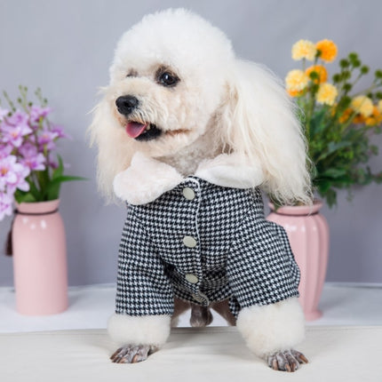 Doll Collar Plus Velvet Warm Pet Cat And Dog Woolen Cloth Princess Dress Without Leash, Size: XL(Black)-garmade.com