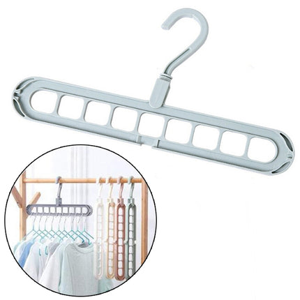 Home Storage Organization Clothes Hanger Drying Rack Plastic Scarf Clothes Hangers(Green)-garmade.com