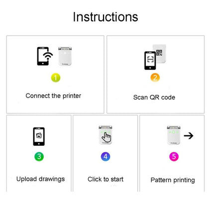 Mbrush Handheld Printer Custom Content Portable Full Color Inkjet Printer with Ink Cartridges-garmade.com