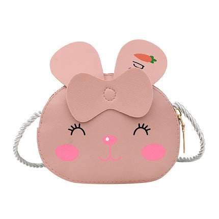 4 PCS Children Mini Cute Cartoon Single Shoulder Bags(Pink Bunny)-garmade.com