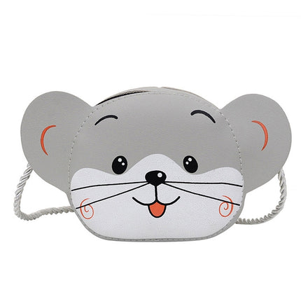 4 PCS Children Mini Cute Cartoon Single Shoulder Bags(Little Gray Mouse)-garmade.com