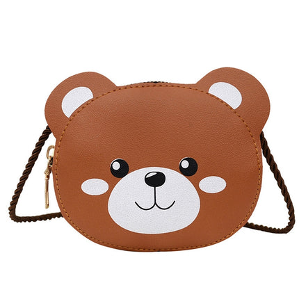 4 PCS Children Mini Cute Cartoon Single Shoulder Bags(Brown Bear)-garmade.com