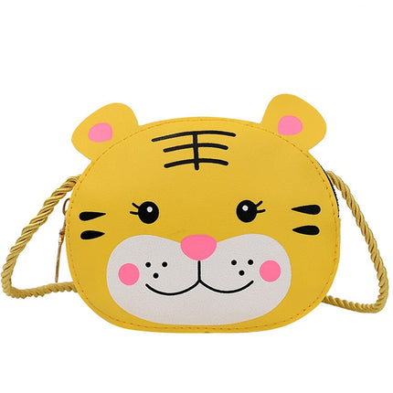 4 PCS Children Mini Cute Cartoon Single Shoulder Bags(Yellow Tiger)-garmade.com