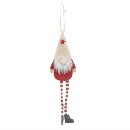 Christmas Ornaments Forest Old Man Doll Pendant(Beige Hat)-garmade.com
