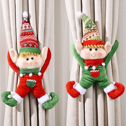 Christmas Decoration Fairy Curtain Buckle Door Hanging(Green)-garmade.com