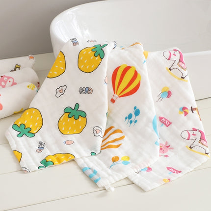 5 PCS Six-Layer Gauze Cotton Baby Square Handkerchief Saliva Towel Styles Random Delivery, Size:30x30cm-garmade.com