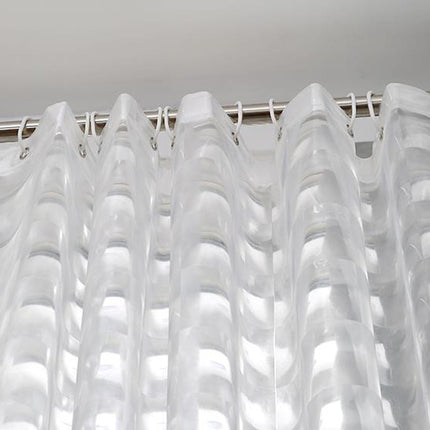Bathroom EVA Shower Curtain 3D Translucent Thick Waterproof Mildew Sanitary Partition Curtain Shower Curtain, Size:1.5x1.8m-garmade.com
