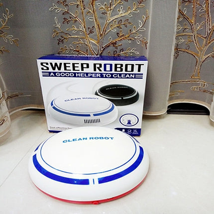 2 In 1 Rechargeable Floor Sweeping Robot Dust Catcher Intelligent Auto-Induction Floor Sweeping Robot Vacuum Cleaner(Black)-garmade.com