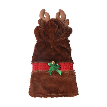 Pet Party Supplies Plush Warm Christmas Reindeer Winter Clothes, Size: M-garmade.com