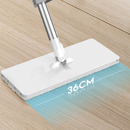 Hand-Free Household Large Mop Wet & Dry Floor Mop, Style:With Bucket, Specification:36cm (3 Rag)-garmade.com