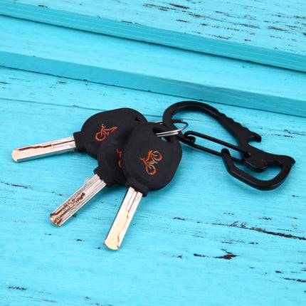 Outdoor Tools Carabiner Hex Driver Bottle Opener Keychain Ring Climbing Accessories(Black)-garmade.com